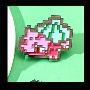 Pixel Art Enamel Pin Pokemon Bulbasaur